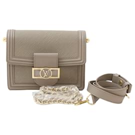 Louis Vuitton Borsa a tracolla Dolphin Mini Epi Grigio Beige