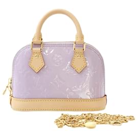 Louis Vuitton Borsa a tracolla Nano Alma Vernis Monogramma Lilla