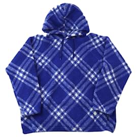 Karierter Fleece-Hoodie Blau XL - Burberry