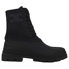 Botas con cordones en lona - Céline