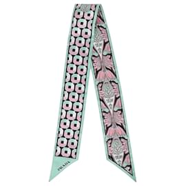 Foulard skinny in twill di seta stampata - Prada