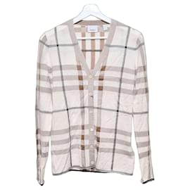 Burberry Cárdigan de seda con intarsia a cuadros