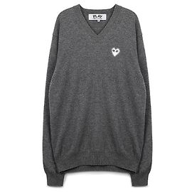Comme Des Garcons Strick mit weißem Herz-Patch