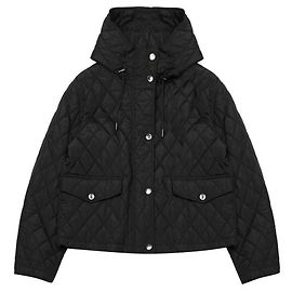 Burberry Giacca a hoodie cropped in nylon trapuntato