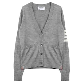 Lässiger V-Ausschnitt-Cardigan aus Wolle - Thom Browne
