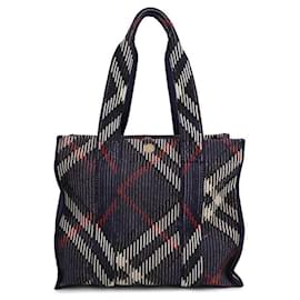 Knit Tote Bag mit kleinem Karomuster - Burberry