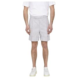 Thom Browne Pantaloni corti a righe seersucker