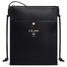 Céline Pochette Sharp in Pelle di Agnello Liscia Nera