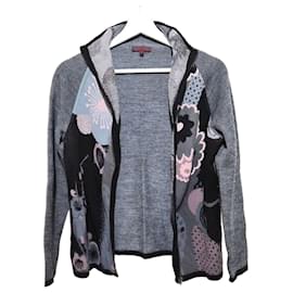 Blumen-Woll-Cardigan mit Reißverschluss - Kenzo