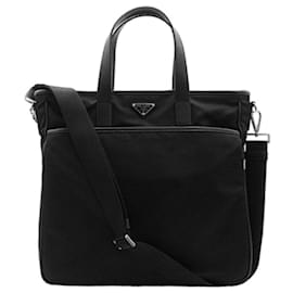 Borsa tote in nylon nera - Prada