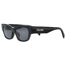 Schwarz monochrome Sonnenbrille mit Logo - Céline