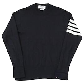 Thom Browne Runder Strickarmband aus Merinowolle in Schwarz