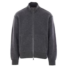 Giacca con zip e collo alto in pile di lana - Thom Browne