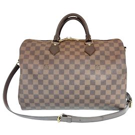 Louis Vuitton Bolsa Tote Speedy com Alça Damier Ebene