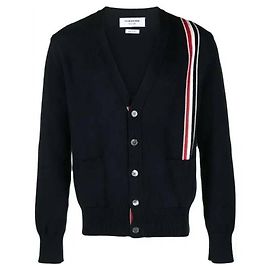 Thom Browne RWB Streifen Intarsien Baumwollcardigan