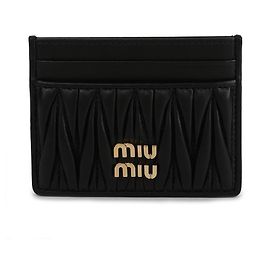 Miu Miu Cartera para tarjetas de cuero
