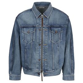 Céline Lockere Passform Denim Truckerjacke aus Baumwolle
