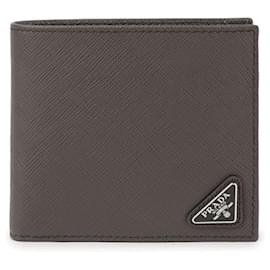 Prada Billetera bifold de cuero Saffiano