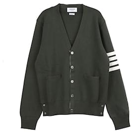 Thom Browne Gestreifter Strickcardigan