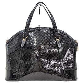 Gucci Patent Top Handle Tote Shoulder Bag