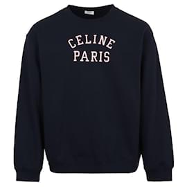 Baumwoll-Fleece-Sweatshirt mit Paris-Druck - Céline