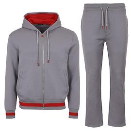 Kiton Contrast Hooded Zip-Up Pants Set