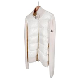 Gestepptes Herren-Cardigan mit Reißverschluss in Elfenbein - Moncler