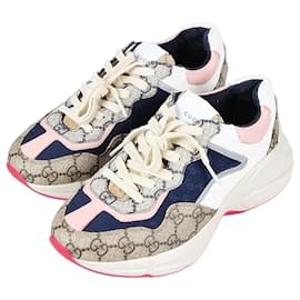 Gucci Sneakers Lation con suola rosa