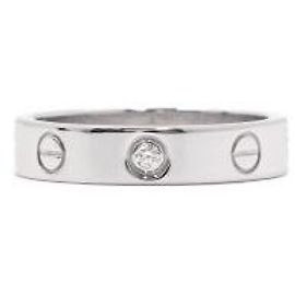 Cartier Anel de Amor em Ouro Branco e Diamantes