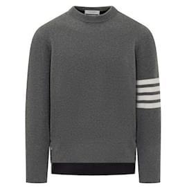 Halb-Pullover aus Merinowolle - Thom Browne