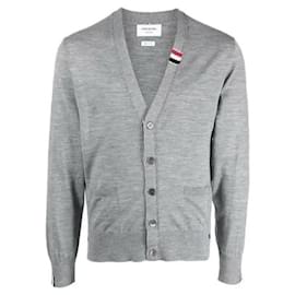 Merinowoll-Cardigan mit Besatz - Thom Browne