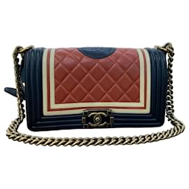 Chanel Borsa Boy in agnello arancione - Serie Point