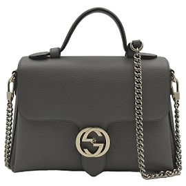 Gucci Borsa a spalla con catena e manico superiore intrecciato - Piccola
