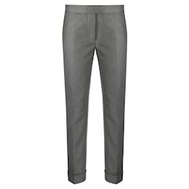 Pantalones skinny de lana super twill de tiro bajo - Thom Browne