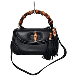 Borsa a spalla con frange in bambù - Gucci