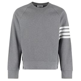 Felpa Raglan a Righe Waffle - Thom Browne