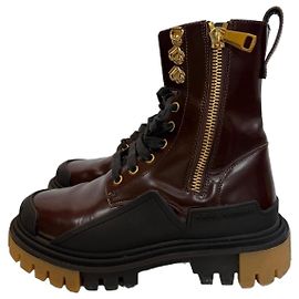 Botines de cuero con cordones Dolce & Gabbana