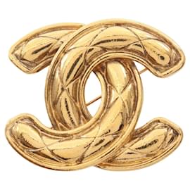 Spilla placcata in oro Chanel Coco Mark