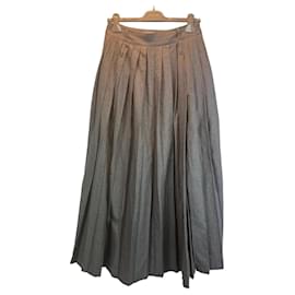 Autre Marque Falda midi plisada en mezcla de lana gris de The Frankie Shop
