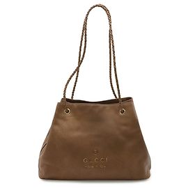 Gucci braune Leder Schultertasche