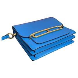 Borsa Hermès Loveuris 19 in pelle blu tanzanite