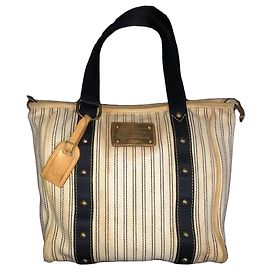 Louis Vuitton Borsa Tote a Righe in Tela