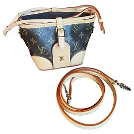 Louis Vuitton Noe Mini Borsa a Secchiello Floreale Marrone Pelle