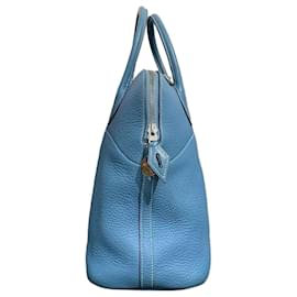 Borsa Hermès Lovecraft 35 in pelle blu denim