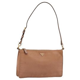 Prada Accessoire Tasche Nylon Rosa Gold Auth 175840