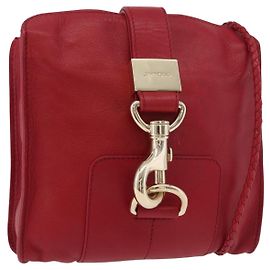 Borsa a Spalla in Pelle Rossa e Oro Auth BA12257A di Jimmy Choo