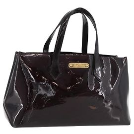 LOUIS VUITTON Borsa a Mano Monogram Vernis Wilshire PM Amarante M93641 Auth 177431