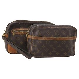 LOUIS VUITTON Pochette Monogram 2 Set LV Auth ti3902