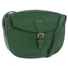 LOUIS VUITTON Borsa a Spalla Epi Jeune Fille MM Verde M52154 LV Auth ep14448
