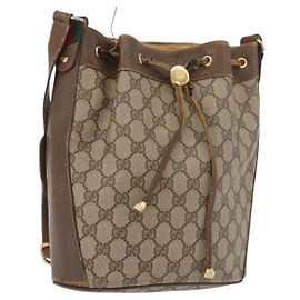 Bolso Sherry Line GG Supreme Web de GUCCI en PVC beige y dorado 72 02 034 Auth 176268
